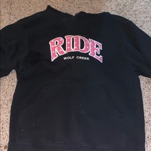 black sweatshirt